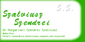 szalviusz szendrei business card